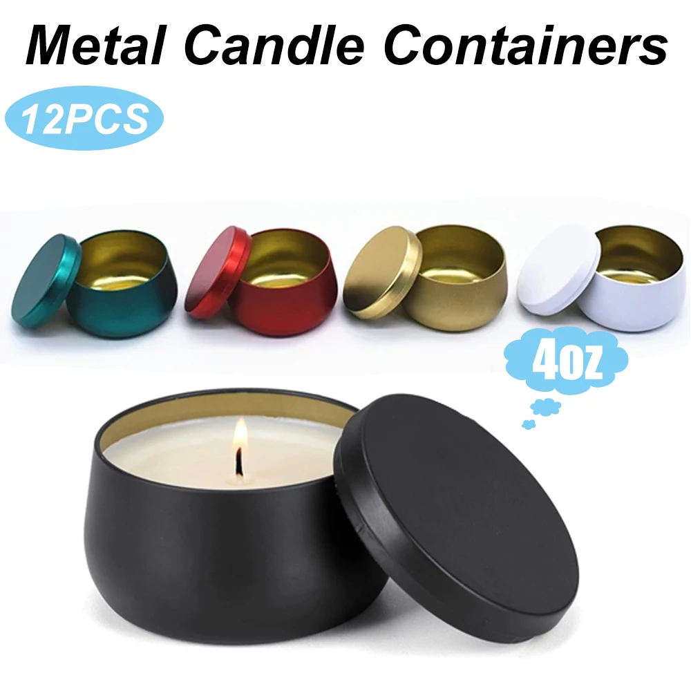 Metal Tin Lid 4Oz - 12 STKS Metalen Lege Blikken Met