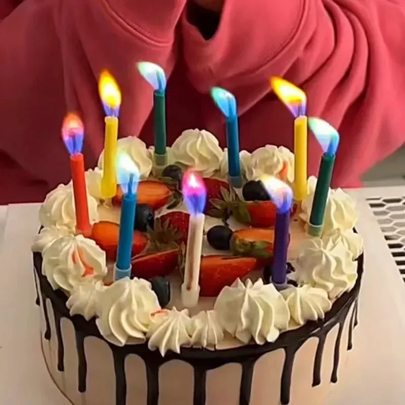 Zebra Candle Supplies - 6 stuks gekleurde verjaardagsfeestje benodigdheden bruiloft
