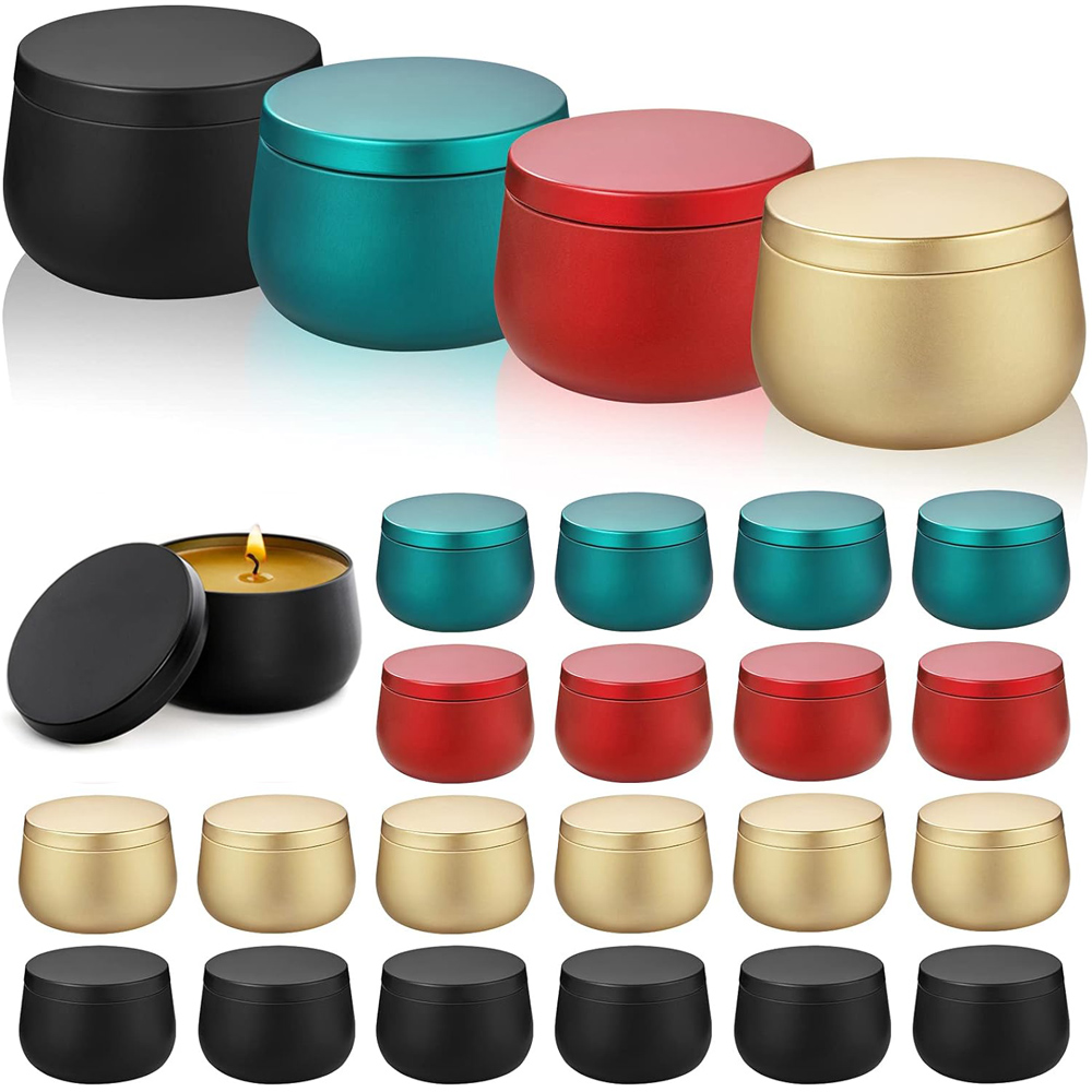 Metal Tin Lid 4Oz - 4Oz 8Oz Kaarscontainers Met Deksel, Kaarspotjes