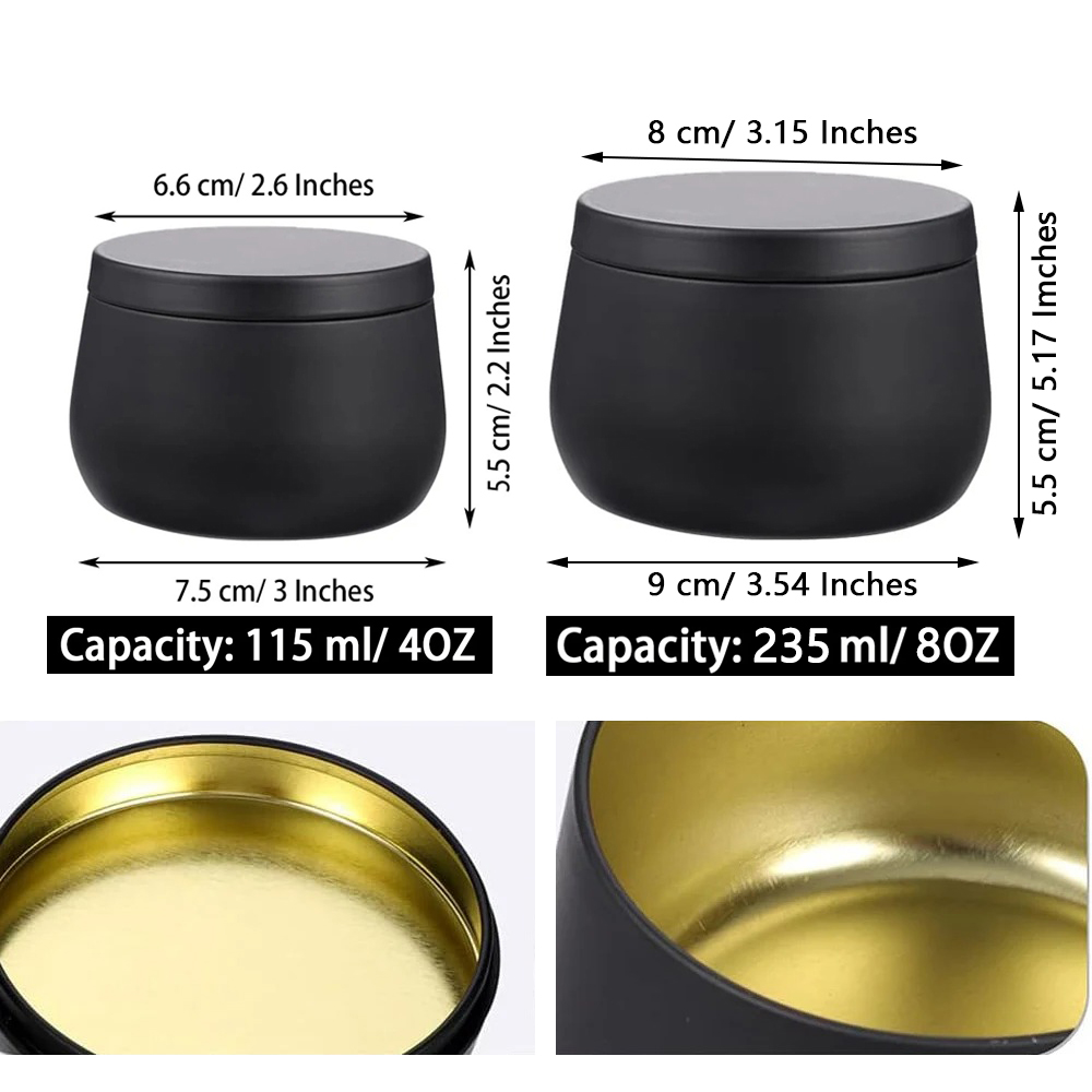 4oz/8oz lege metalen kaarsenbl - Metal Tin Lid 4Oz recensie en prijs