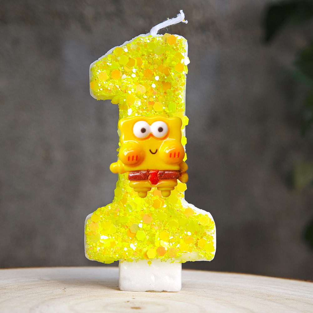 Leuke Spongebob Kaars Nummer 0 - Zebra Candle Supplies recensie en prijs